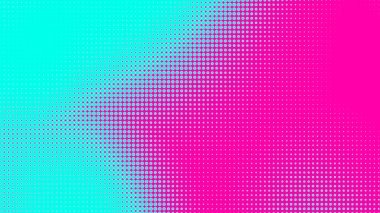 Noktalar yarım ton yeşil pembe renk desenli, teknolojik dijital arka planlı. Noktalar, yaz arkaplanlı sanat çizgi romanları.. 