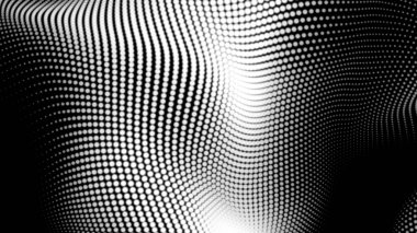 Nokta beyaz dalga teknolojisi dokusu. Soyut büyük veri dijital konsepti. 3d oluşturma.