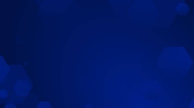 Altıgen geometrik mavi şablon teknolojisi yüksek teknolojili koyu arkaplan. Soyut grafik dijital gelecek bilim konsept tasarımı.