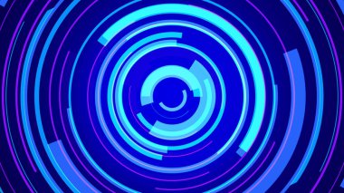 Mavi neon ışık teknolojisi. Yüksek teknoloji karanlık arka plan. Soyut grafik dijital gelecek konsept tasarımı.