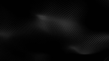 Nokta beyaz dalga teknolojisi dokusu. Soyut büyük veri dijital konsepti. 3d oluşturma.