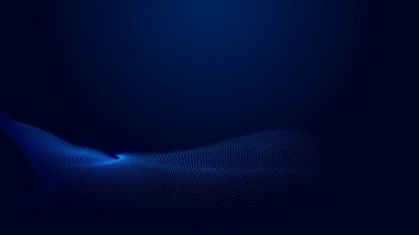 Nokta mavi dalga ışık ekran gradyan doku arkaplanı. Soyut ai teknolojisi büyük veri dijital arkaplanı. 3d oluşturma.