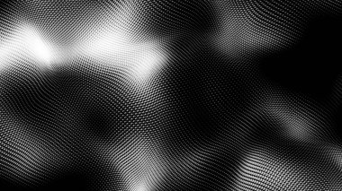 Nokta beyaz dalga teknolojisi dokusu. Soyut büyük veri dijital konsepti. 3d oluşturma.