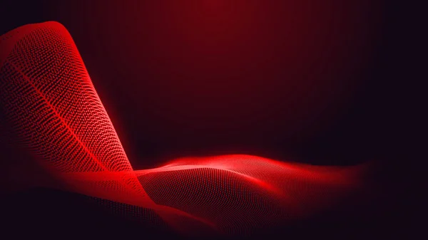 Dot Czerwona Fioletowa Linia Fali Światło Gradientowe Ciemne Tło Technologia — Zdjęcie stockowe