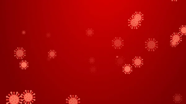 Coronavirus Sfondo Rosso Banner Modello Abstract Healthcare Concetto Illustrazioni Covid — Foto Stock
