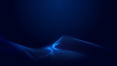 Nokta mavi dalga ışık ekran gradyan doku arkaplanı. Soyut ai teknolojisi büyük veri dijital arkaplanı. 3d oluşturma.