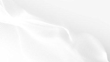 Nokta beyaz dalgalı ışık teknolojisi dokusu arka plan. Soyut büyük veri dijital konsepti. 3d oluşturma.