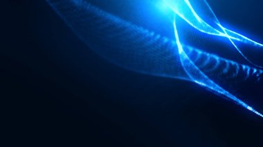 Nokta mavi dalga ışık ekran gradyan doku arkaplanı. Soyut ai teknolojisi büyük veri dijital arkaplanı. 3d oluşturma.