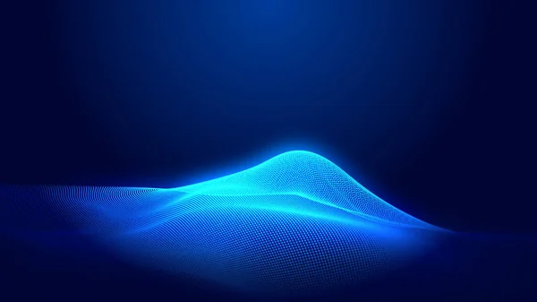 Punkt Blaue Welle Lichtbildschirm Farbverlauf Textur Hintergrund Abstrakte Technologie Big — Stockfoto