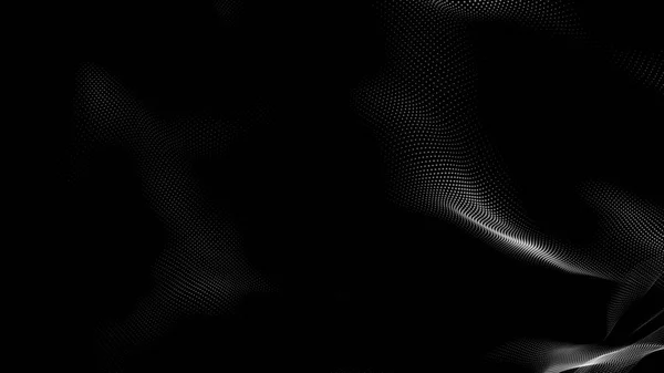 Dot White Black Wave Technology Texture Background Abstract Big Data — Stock Photo, Image