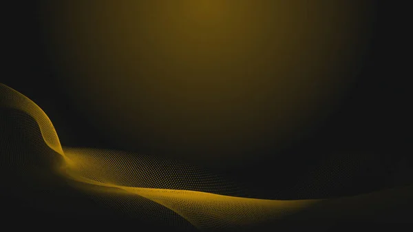 Точка Золотой Волны Светового Экрана Градиентного Фона Текстуры Абстрагируясь Технологии — стоковое фото