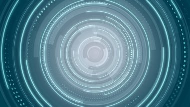 Mavi neon ışık teknolojisi. Yüksek teknoloji karanlık arka plan. Soyut grafik dijital gelecek konsept tasarımı.