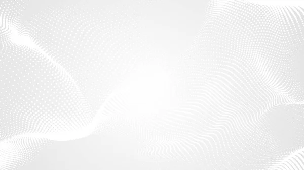 Nokta beyaz dalgalı ışık teknolojisi dokusu arka plan. Soyut büyük veri dijital konsepti. 3d oluşturma.