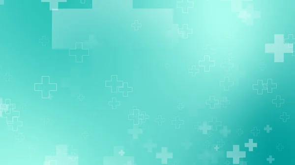 Медицинский Зеленый Синий Крест Фон Абстрактная Концепция Медицинских Технологий Науки — стоковое фото