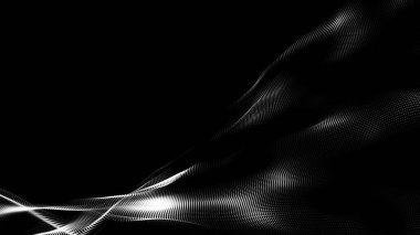 Nokta beyaz dalga teknolojisi dokusu. Soyut büyük veri dijital konsepti. 3d oluşturma.