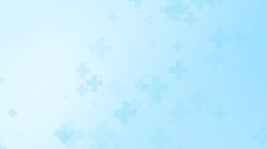 Soyut tıbbi beyaz, mavi haç desenli arka plan. Grafik çizimler sağlık teknolojisi ve bilim konsepti.