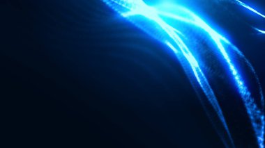 Nokta mavi dalga ışık ekran gradyan doku arkaplanı. Soyut ai teknolojisi büyük veri dijital arkaplanı. 3d oluşturma.