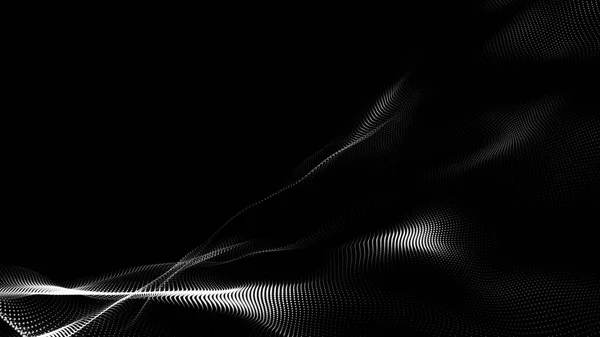 Dot White Black Wave Technology Texture Background Abstract Big Data — Stock Photo, Image