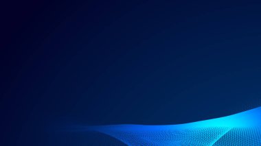 Nokta mavi dalga ışık ekran gradyan doku arkaplanı. Soyut teknoloji büyük veri dijital arkaplanı. 3d oluşturma.