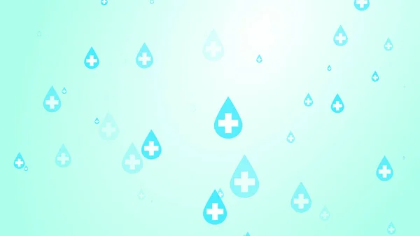 Saúde Médica Cruz Branco Fundo Padrão Gota Desinfetante Azul Abstract — Fotografia de Stock