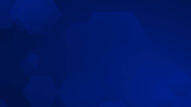 Altıgen geometrik mavi şablon teknolojisi yüksek teknolojili koyu arkaplan. Soyut grafik dijital gelecek bilim konsept tasarımı.