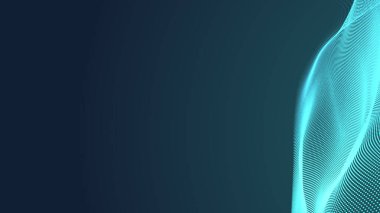 Nokta yeşil dalga ışık ekran gradyan doku arka planı. Soyut teknoloji büyük veri dijital arkaplanı. 3d oluşturma.