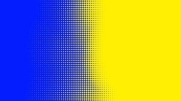 Dots Halftone Blauw Geel Kleurpatroon Gradiënt Textuur Met Technologie Digitale — Stockfoto