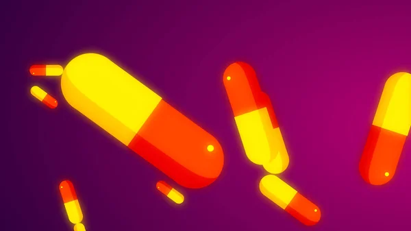 Medikamentenrezept Für Pillen Medizin Kapsel Muster Hintergrund Abstrakte Gesundheitstechnologie Und — Stockfoto