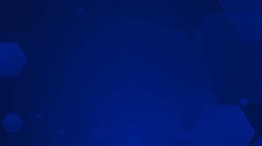 Altıgen geometrik mavi şablon teknolojisi yüksek teknolojili koyu arkaplan. Soyut grafik dijital gelecek bilim konsept tasarımı.