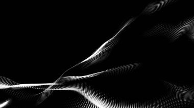 Nokta beyaz dalga teknolojisi dokusu. Soyut büyük veri dijital konsepti. 3d oluşturma.