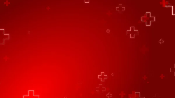 Medical Health Red Cross Neon Light Shapes Pattern Background Abstract — Stock Photo, Image