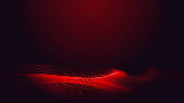 Dot Red Purple Wave Line Light Gradient Dark Background Abstract — Stock Photo, Image