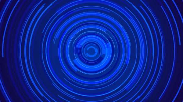 Kruh Modré Neonové Světlo Technologie Tech Tmavé Pozadí Abstrakt Graphic — Stock fotografie