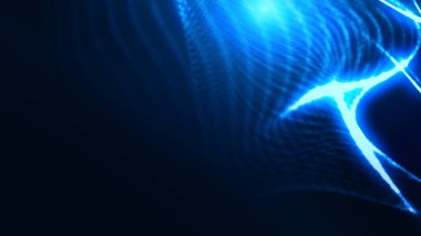 Nokta mavi dalga ışık ekran gradyan doku arkaplanı. Soyut ai teknolojisi büyük veri dijital arkaplanı. 3d oluşturma.