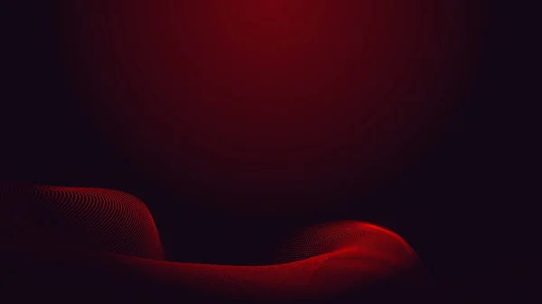 Dot Rood Paarse Golflijn Licht Gradiënt Donkere Achtergrond Abstract Technologie — Stockfoto