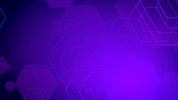 Шестикутник Геометричний Фіолетовий Кольоровий Неоновий Світловий Візерунок Науковий Темний Фон — стокове фото