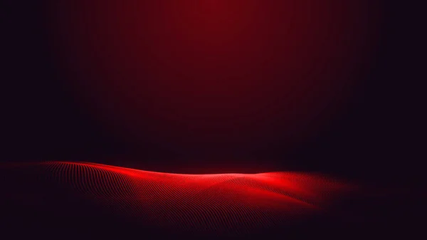 Nokta Kırmızı Mor Dalga Çizgisi Açık Renk Gradyan Koyu Arkaplan — Stok fotoğraf
