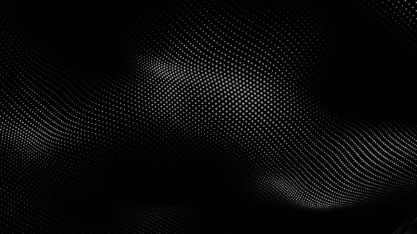 Dot Blanc Fond Texture Technologie Vague Noire Concept Numérique Abstrait — Photo