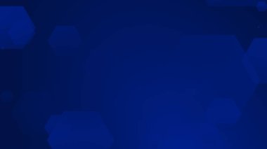 Altıgen geometrik mavi şablon teknolojisi yüksek teknolojili koyu arkaplan. Soyut grafik dijital gelecek bilim konsept tasarımı.