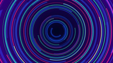 Neon hatları teknolojisi yüksek teknoloji mavi arka plan. Soyut grafik dijital gelecek konsept tasarımı.