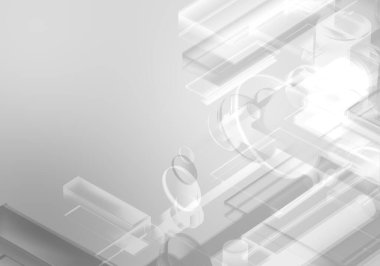 Soyut 3d beyaz gri renkli blok zinciri izometrik ve dijital bulut ağı teknoloji dokusu arka planı. 3d şifreleme sistemi kavramı.