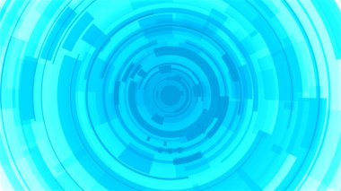 Daire şeklinde beyaz mavi parlak teknoloji yüksek teknoloji. Soyut grafik dijital gelecek konsept tasarımı.