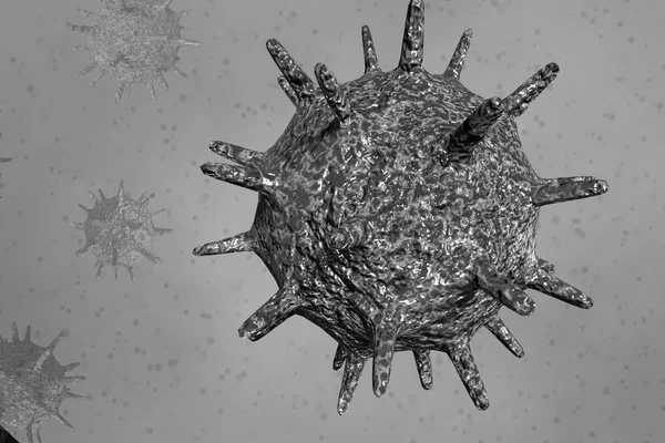 Coronavirus 2019 Covid Focar Biologie Știință Ilustrație — Fotografie, imagine de stoc