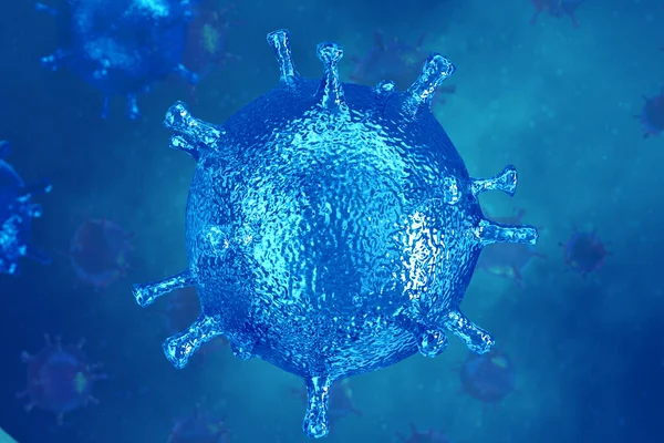 Focolaio Coronavirus 2019 Covid Biologia Scienza Rendering — Foto Stock
