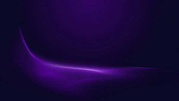 Dot Blue Purple Wave Line Light Gradient Dark Background Abstract — Stock Photo, Image