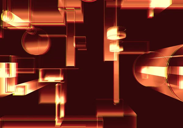 주황색 블록체인 이성질체와 디지털 클라우드 네트워크 배경을 추상화 렌더링 Crypto — 스톡 사진