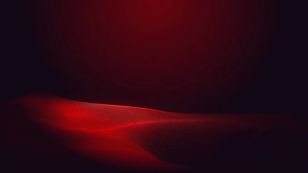 Dot Red Purple Wave Line Light Gradient Dark Background Tecnologia — Fotografia de Stock