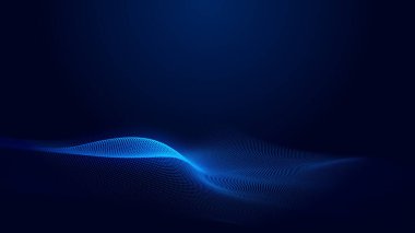 Nokta mavi dalga ışık ekran gradyan doku arkaplanı. Soyut ai teknolojisi büyük veri dijital arkaplanı. 3d oluşturma.