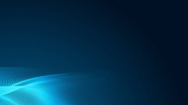 Nokta mavi dalga ışık ekran gradyan doku arkaplanı. Soyut teknoloji büyük veri dijital arkaplanı. 3d oluşturma.