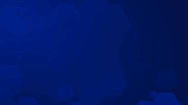 Altıgen geometrik mavi şablon teknolojisi yüksek teknolojili koyu arkaplan. Soyut grafik dijital gelecek bilim konsept tasarımı.